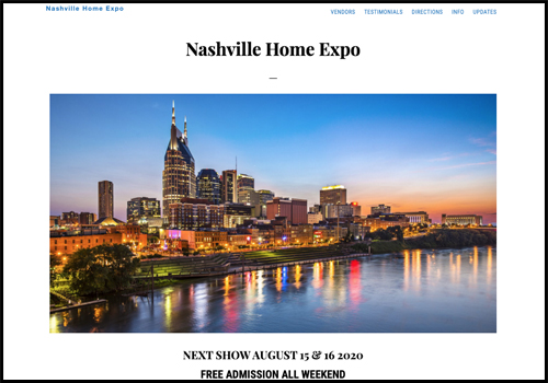 Nashville Home Expo Website